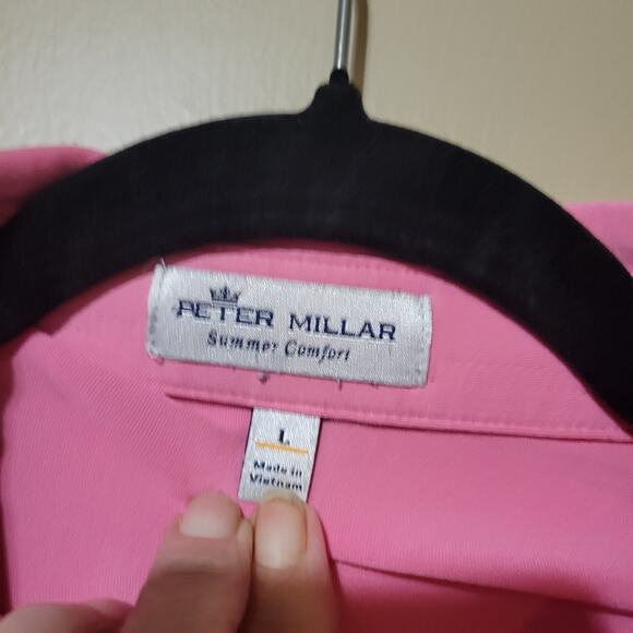 Pebble Beach Performance Pink Polo Shirt Men's SZ Large .. Logo See Picture - Picture 3 of 8